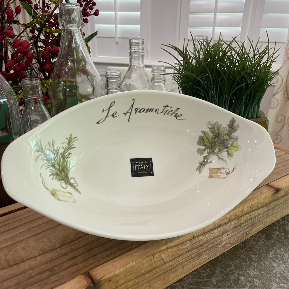 EFFETTI OBLONG ITALY PASTA VEGETABLE SERVING BOWL
“LE AROMATICHE” - Picture 6 of 7